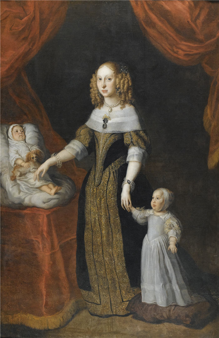 安东尼·范·戴克（Anthony van Dyck）-《母亲和两个小孩》14