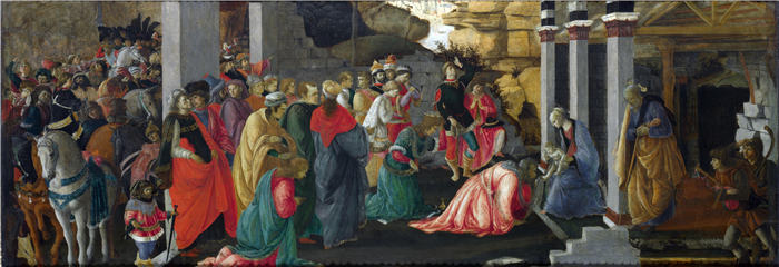 桑德罗·波提切利（Sandro Botticelli，意大利画家）作品-《三博士崇拜（与菲利皮诺·利皮合著）（1465-1467）》