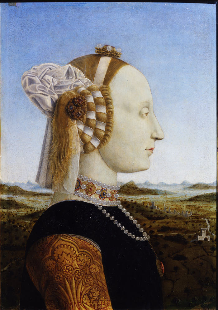 皮耶罗·德拉·弗朗西斯卡(Piero della Francesca,意大利)作品-乌尔比诺·费德里科·达·蒙特费尔特罗和巴蒂斯塔·斯福尔扎公爵肖像