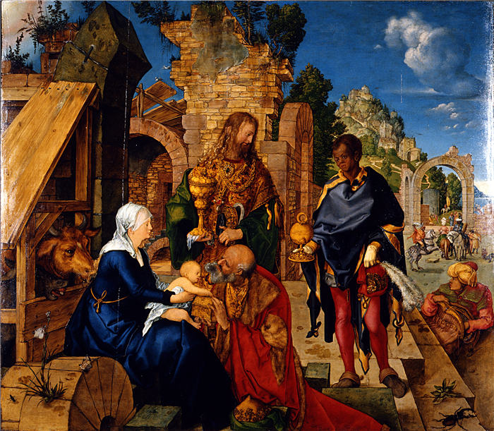 阿尔布雷希特·丢勒 (Albrecht Dürer)高清作品- (4)《朝圣者来访》