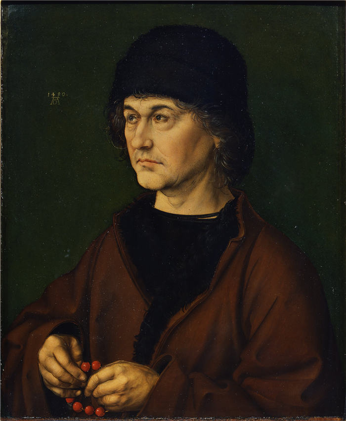 阿尔布雷希特·丢勒 (Albrecht Dürer)高清作品- (7)《阿尔布雷希特·丢勒 (Albrecht Dürer)高清作品-父亲的肖像》