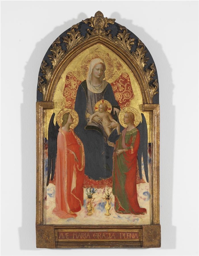 弗拉·安杰利科（Fra Angelico，意大利）-儿童与两个天使