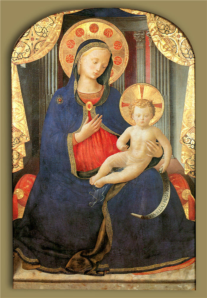 弗拉·安杰利科（Fra Angelico，意大利）-麦当娜和孩子