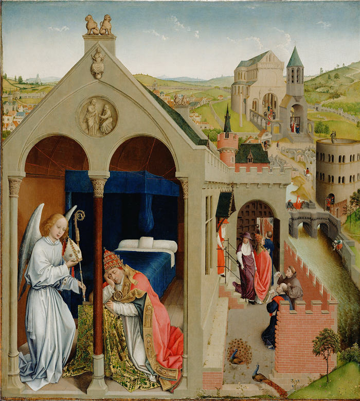 罗吉尔·范德韦登（Rogier van der Weyden，荷兰画家，1399 - 1464 年）作品-Weyden (47)《天使报喜》