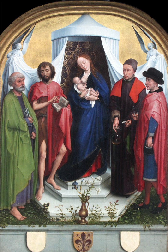 罗吉尔·范德韦登（Rogier van der Weyden，荷兰画家，1399 - 1464 年）作品-Weyden《圣母与圣婴和四圣徒》