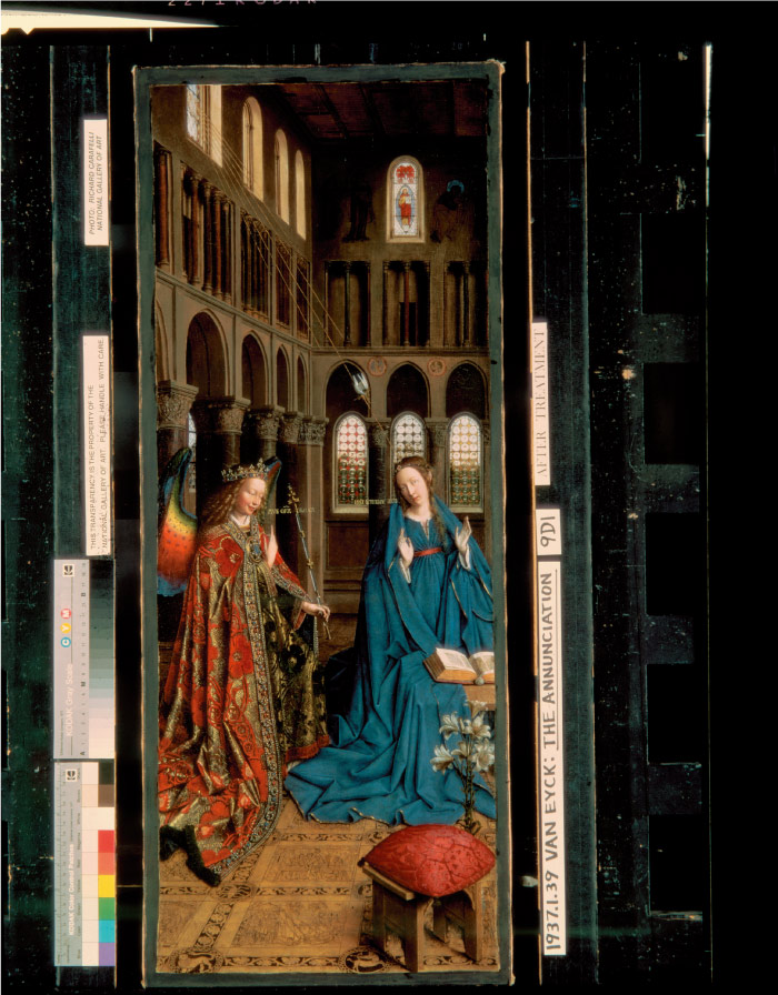 扬·范·埃克（Jan van Eyck，荷兰画家 ， 1390 - 1441 年）作品-天使报喜