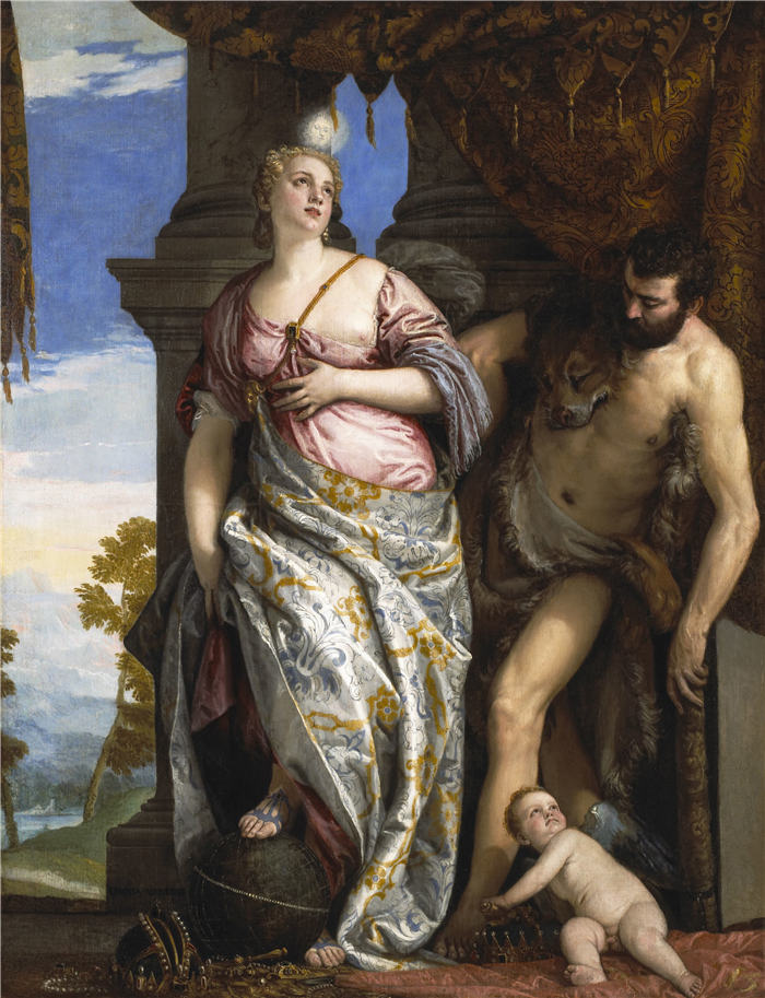 委罗内塞（Paolo Veronese，意大利画家）高清作品-《智慧与力量》，约1580年