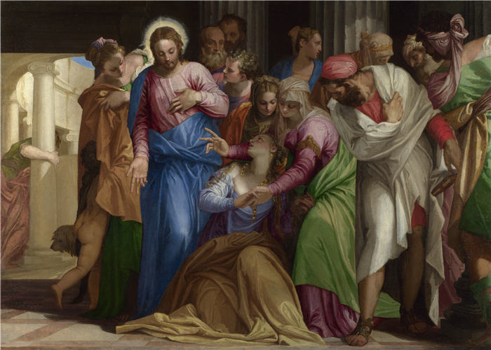 委罗内塞（Paolo Veronese，意大利画家）高清作品-基督向跪着的女人讲话