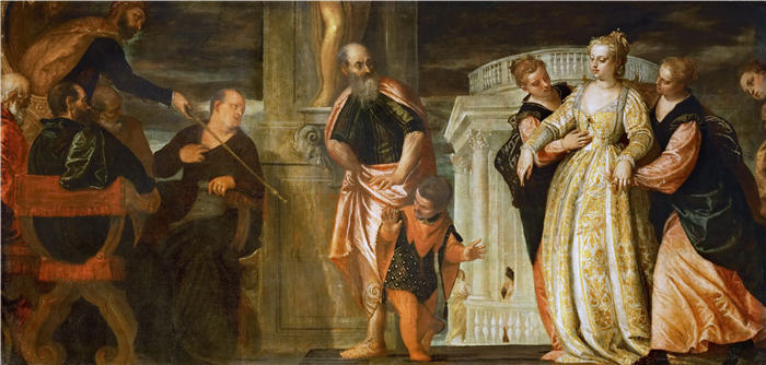 委罗内塞（Paolo Veronese，意大利画家）高清作品-亚哈苏鲁之前的以斯帖