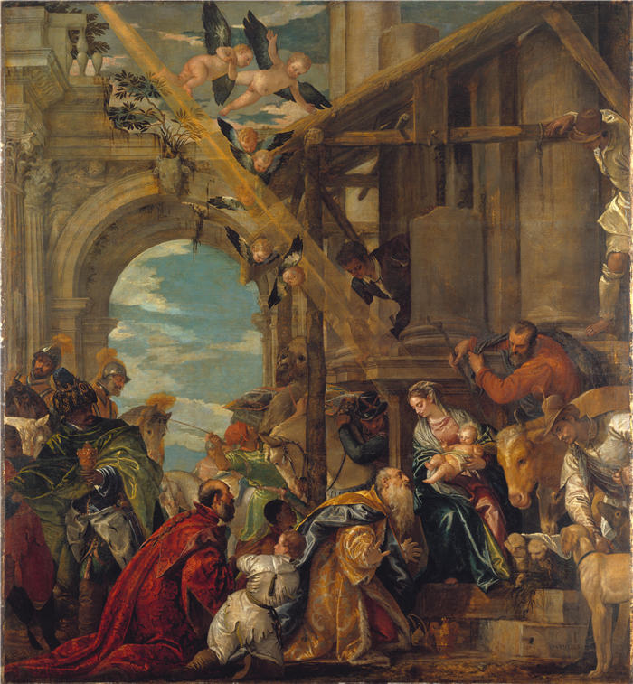 委罗内塞（Paolo Veronese，意大利画家）高清作品-《国王的崇拜》