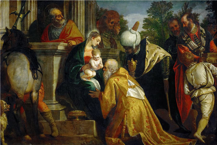 委罗内塞（Paolo Veronese，意大利画家）高清作品-对三博士的崇拜