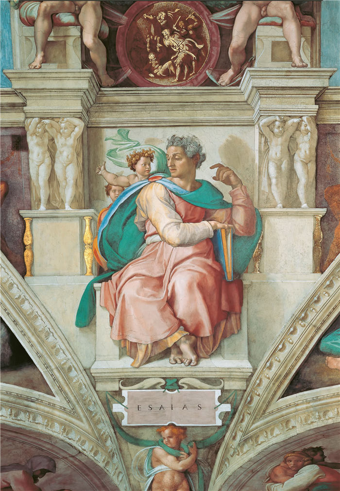 米开朗基罗（Michelangelo）作品- (68)《先知以赛亚》