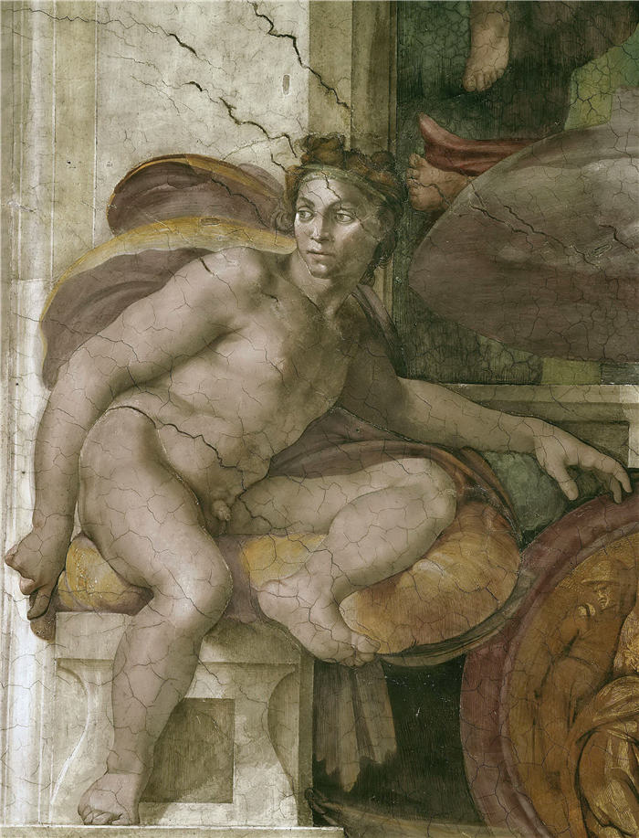 米开朗基罗（Michelangelo）作品- (76)《Ignudo》