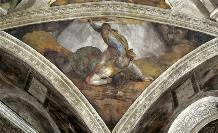 米开朗基罗（Michelangelo）作品- (67)《davld and goliath rome vatican 》