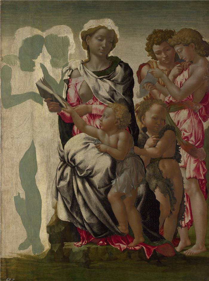 米开朗基罗（Michelangelo）作品- (27)《圣母画像》