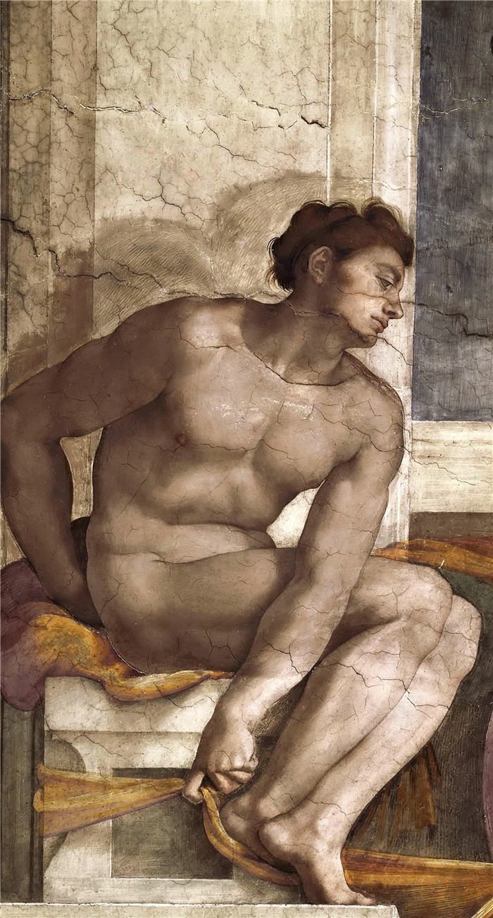 米开朗基罗（Michelangelo）作品- (74)《Ignudo》