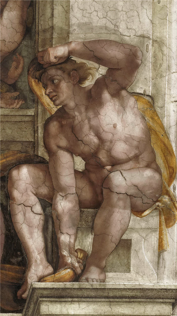 米开朗基罗（Michelangelo）作品- (72)《Ignudo》