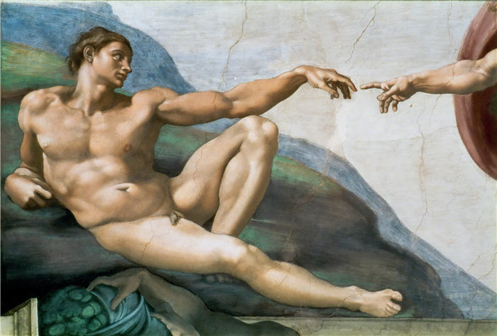 米开朗基罗（Michelangelo）作品- (61)《创造亚当》