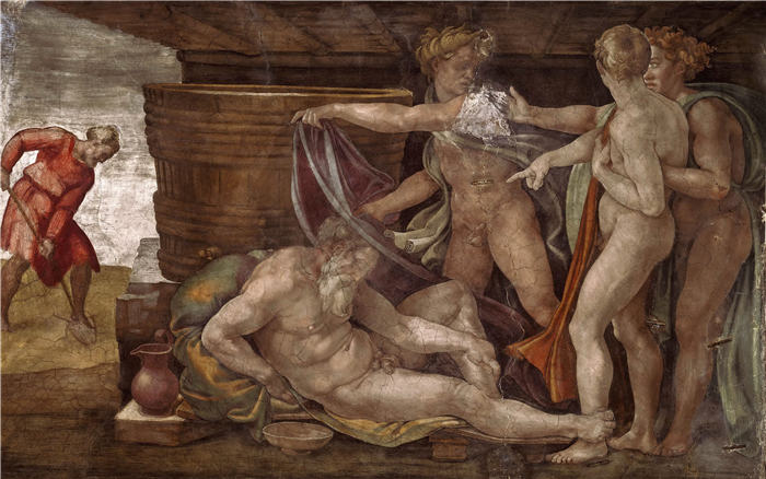 米开朗基罗（Michelangelo）作品- (70)《诺亚之醉》