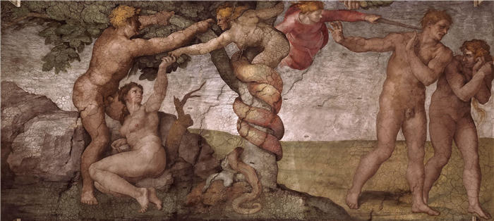 米开朗基罗（Michelangelo）作品- (52)《原罪与逐出乐园》