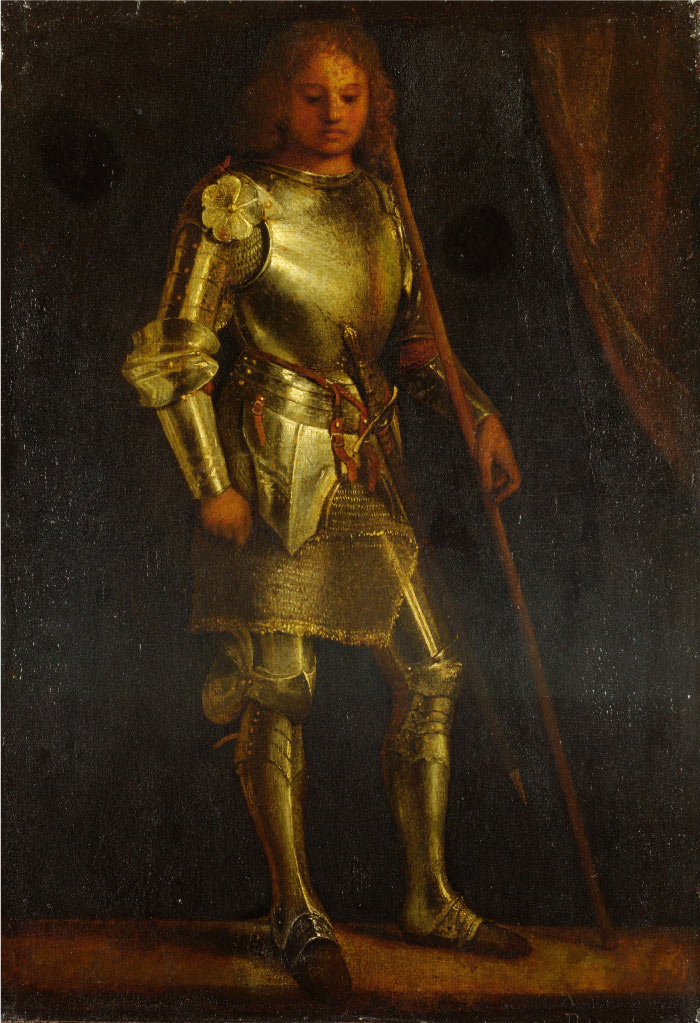 乔尔乔内(Giorgione)高清作品-一个穿盔甲的人