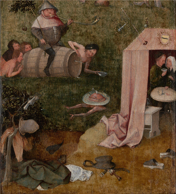 耶罗尼米斯·博斯（Hieronymus Bosch，荷兰）作品《暴食和淫欲的寓言》（025）