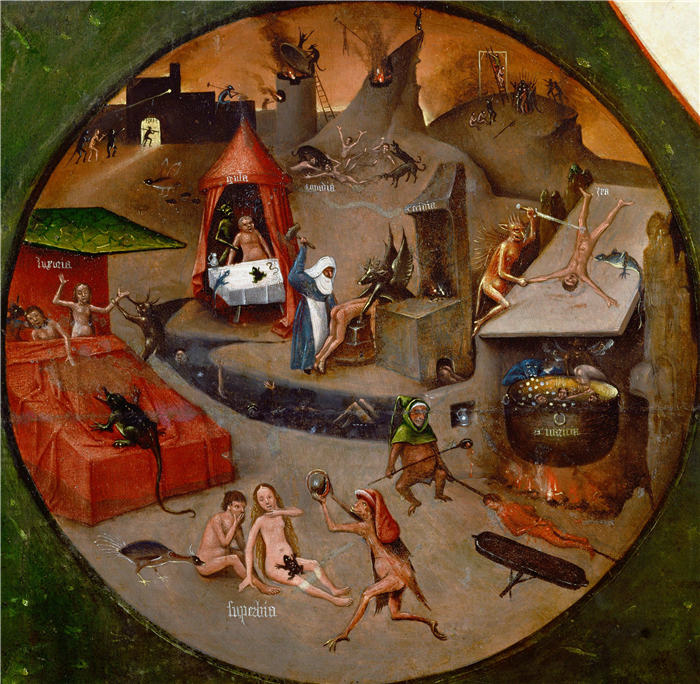 耶罗尼米斯·博斯(Hieronymus Bosch,荷兰)作品《七宗罪细节 4》(012)