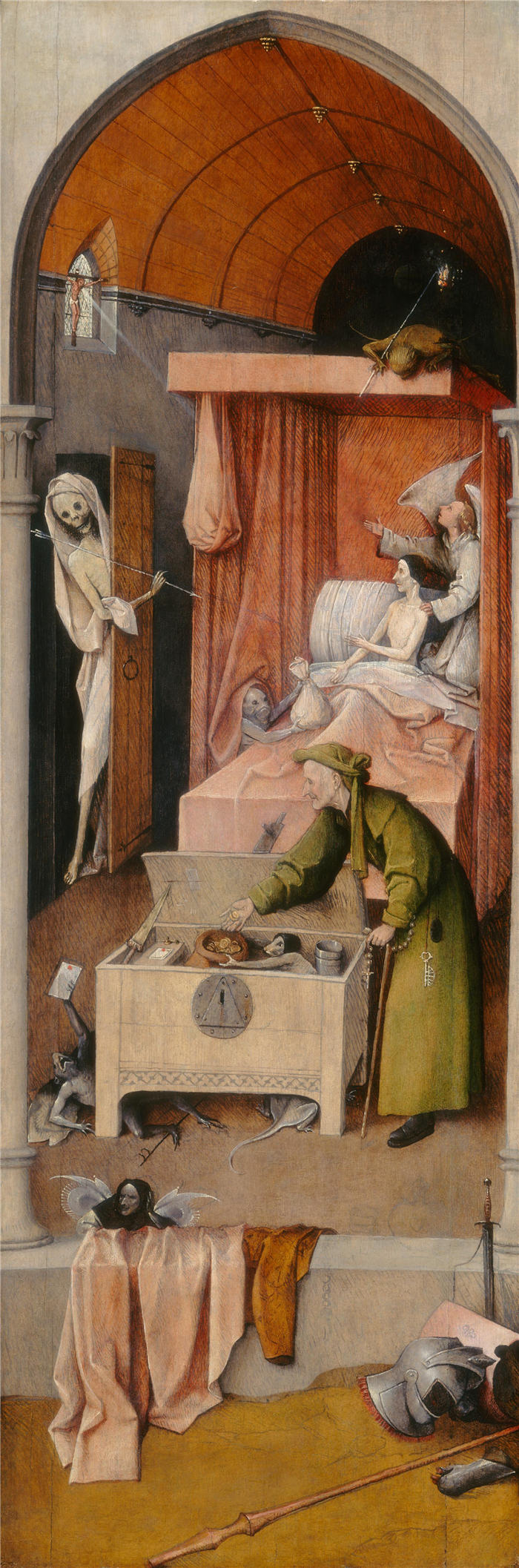 耶罗尼米斯·博斯（Hieronymus Bosch，荷兰）作品《死神与守财奴》（020）