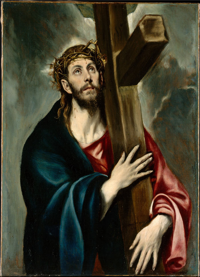 艾尔·葛雷柯（El Greco）高清作品《基督荷十字架》（096）
