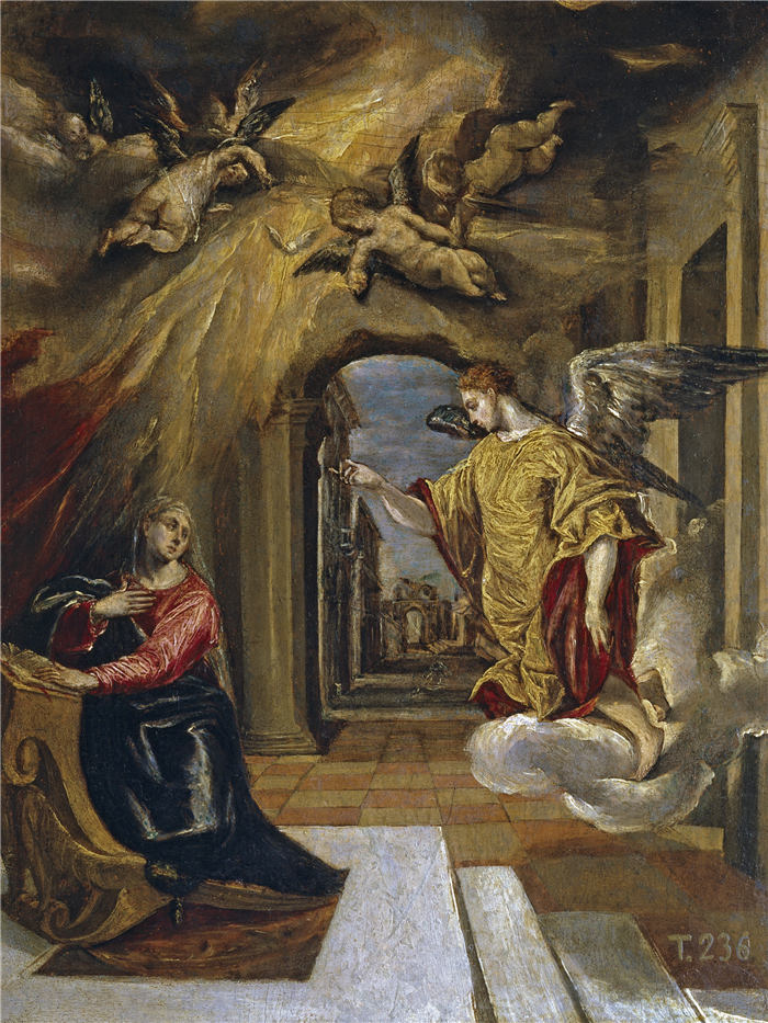 艾尔·葛雷柯（El Greco）高清作品《天使报喜》（023）