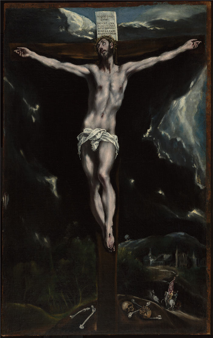 艾尔·葛雷柯（El Greco）高清作品《被钉在十字架上的耶稣》（005）