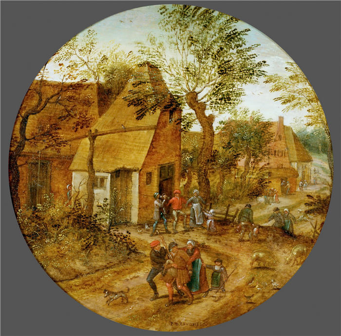小彼得·勃鲁盖尔(Pieter Brueghel the Younger)超清清作品-《乡村》(026)