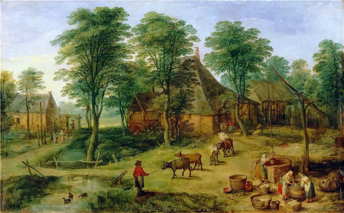小彼得·勃鲁盖尔(Pieter Brueghel the Younger)超清清作品-《田间劳作》(073)