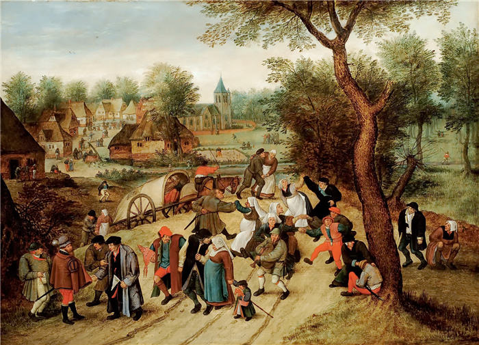小彼得·勃鲁盖尔（Pieter Brueghel the Younger）超清清作品-《博览会的回归》（109）