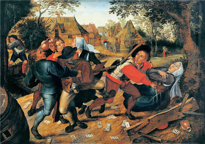 小彼得·勃鲁盖尔(Pieter Brueghel the Younger)超清清作品-《一场土地纠纷》(089)