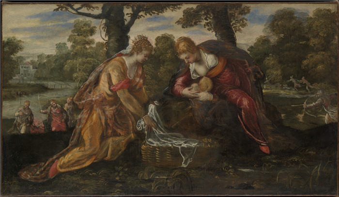 雅各布·丁托列托（Jacopo Tintoretto）高清作品- (4)《摩西的发现》-1
