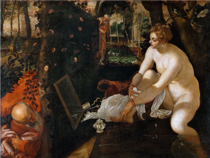 雅各布·丁托列托（Jacopo Tintoretto）高清作品- (27)《苏珊娜和长老》-1