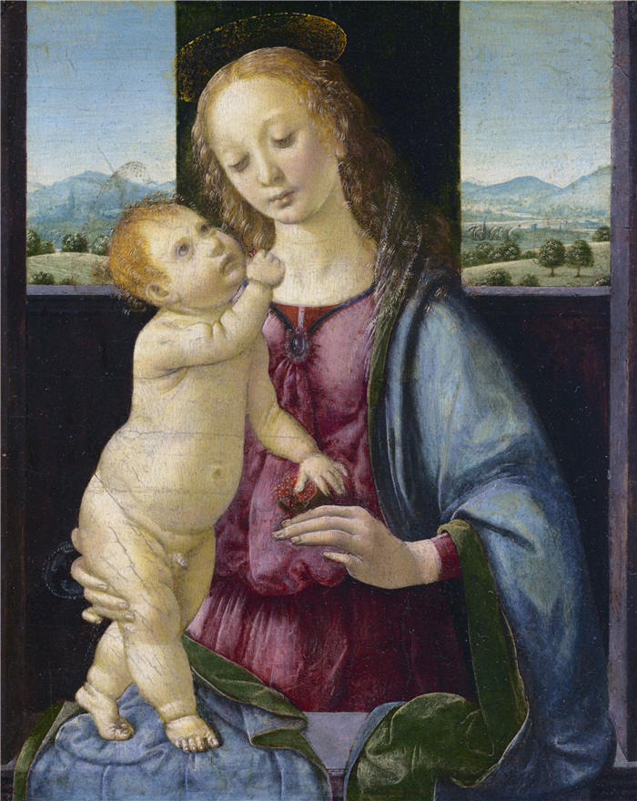 达·芬奇（Leonardo da Vinci）高清作品-52《拈花圣母》