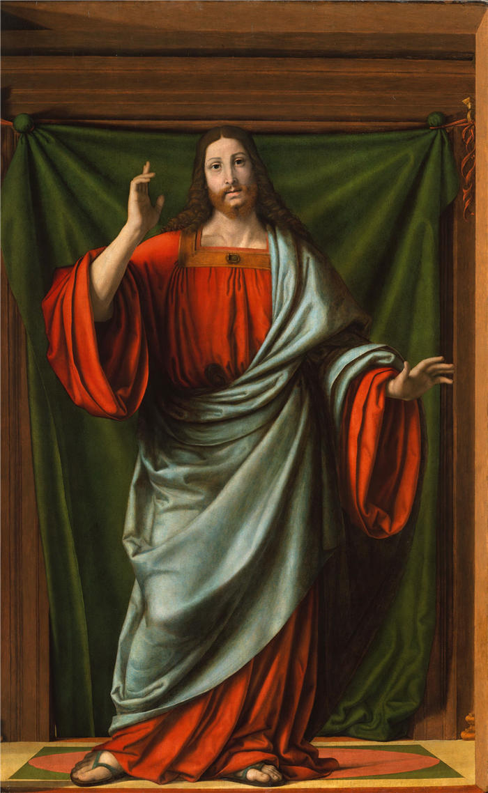 达·芬奇（Leonardo da Vinci）高清作品-54《在布道的耶稣》