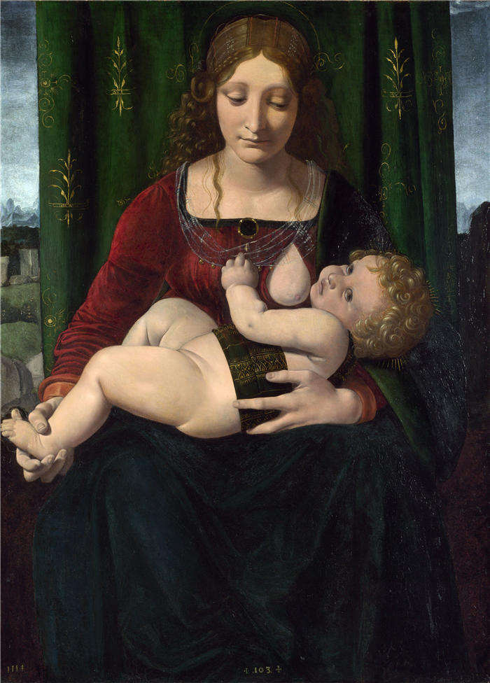 达·芬奇（Leonardo da Vinci）高清作品-67《圣母哺乳图》