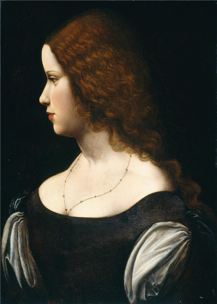 达·芬奇(Leonardo da Vinci)高清作品-31《一位年轻女士的画像》-1