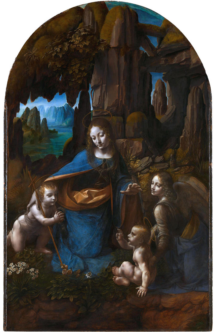达·芬奇（Leonardo da Vinci）高清作品-62-1《岩间圣母》