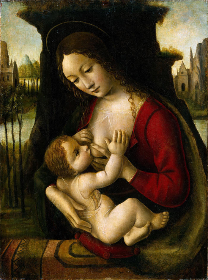 达·芬奇（Leonardo da Vinci）高清作品-60《哺乳的圣母》