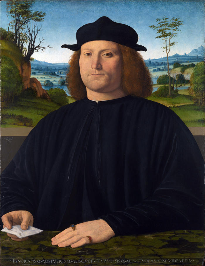 达·芬奇（Leonardo da Vinci）高清作品-75《牧师肖像画》