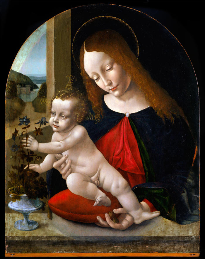 达·芬奇（Leonardo da Vinci）高清作品-55《圣母与圣子》