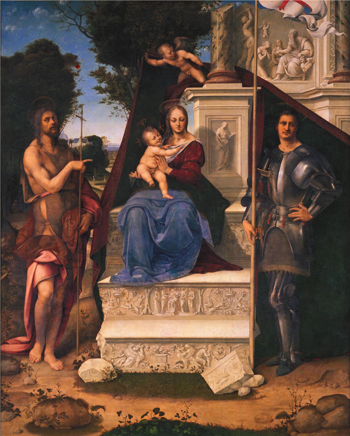 达·芬奇（Leonardo da Vinci）高清作品-78《圣母 天使 和卫士》