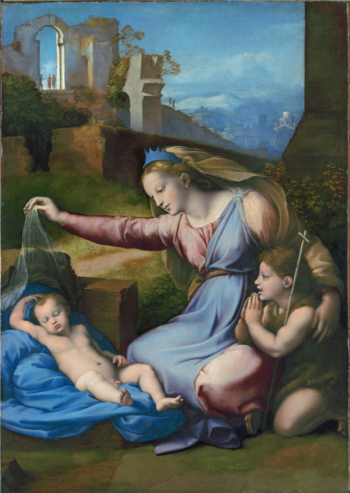 拉斐尔（Raphael，意大利画家）作品_175《面纱的麦当娜》