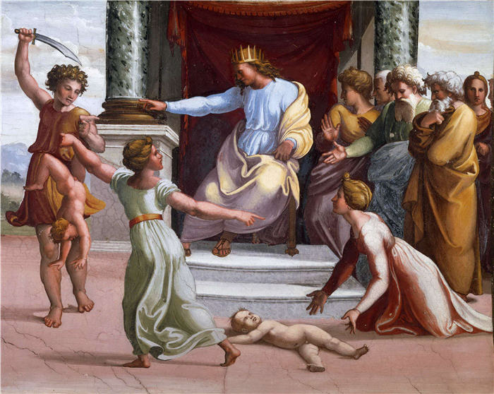 拉斐尔（Raphael，意大利画家）作品_166《所罗门的审判》