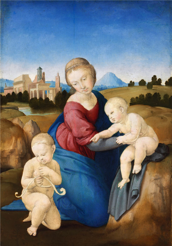 拉斐尔（Raphael，意大利画家）作品_171《野外的圣母子》