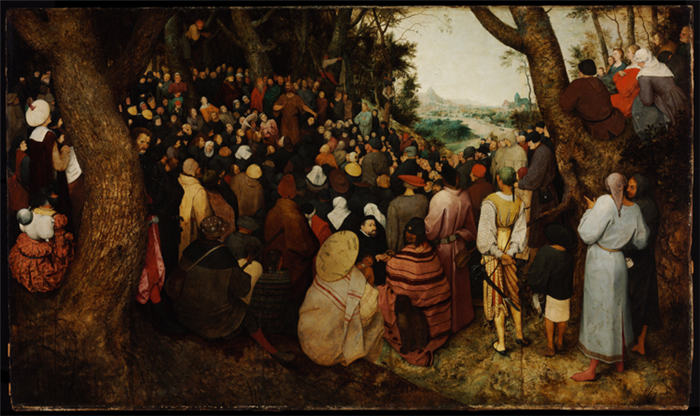 老彼得·勃鲁盖尔（Bruegel Pieter，荷兰）超清作品-《施洗约翰讲道》（018）
